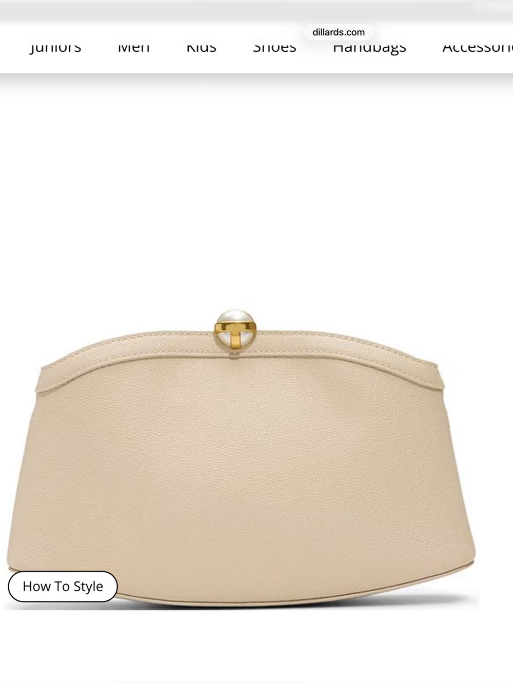 Ted Baker London Aster Leather Pebble-Grain Clutch in color Paper